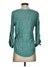SO 100% Rayon Teal 3/4 Sleeve Blouse Size S - photo 2