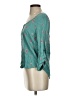 SO 100% Rayon Teal 3/4 Sleeve Blouse Size S - photo 5