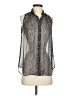 Zoa 100% Polyester Polka Dots Black Sleeveless Blouse Size S - photo 1