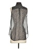 Zoa 100% Polyester Polka Dots Black Sleeveless Blouse Size S - photo 2