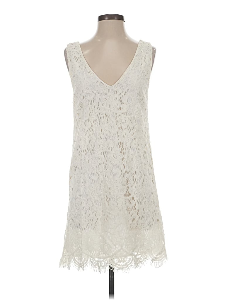 Pre-owned Bb Dakota Casual Dress In White