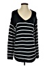 Quinn Stripes Black Pullover Sweater Size S - photo 1