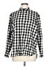 Madewell Checkered-gingham Black Long Sleeve Button-Down Shirt Size L - photo 1
