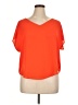 Lush 100% Polyester Orange Short Sleeve Blouse Size XL - photo 1