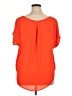 Lush 100% Polyester Orange Short Sleeve Blouse Size XL - photo 2