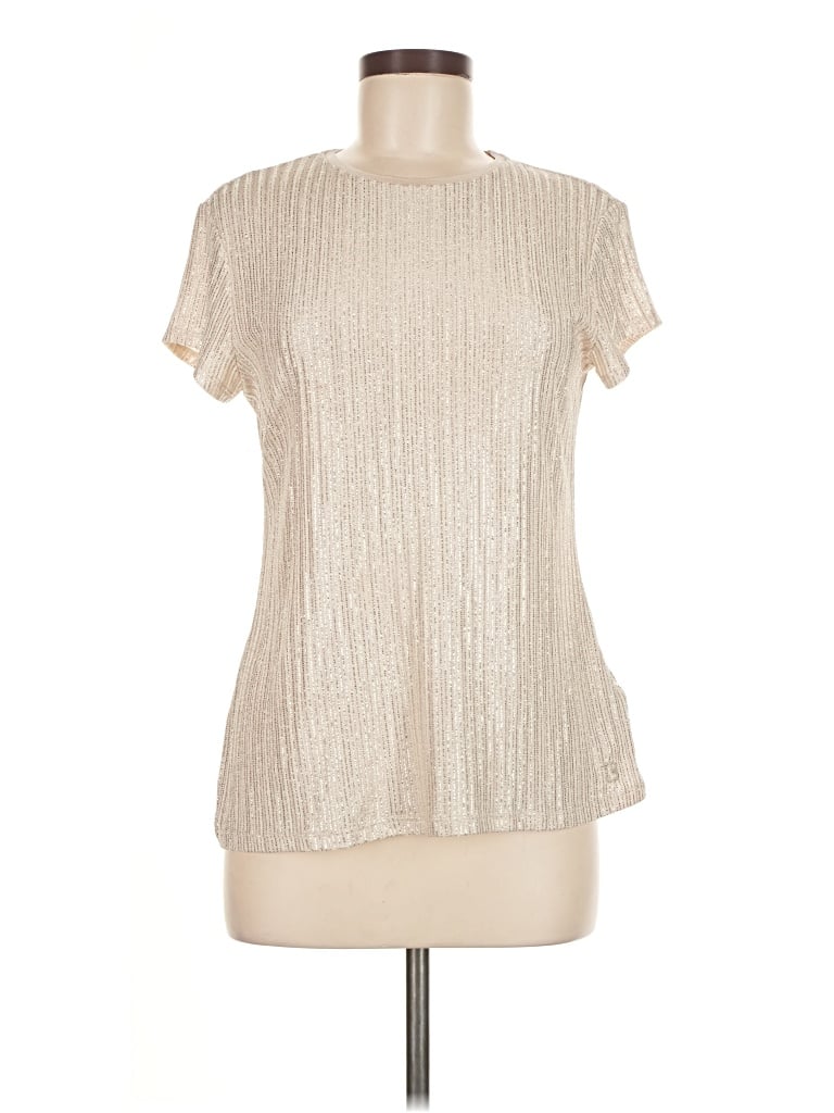 Pre-owned Ted Baker Short Sleeve Blouse In Silver