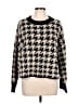 Max Studio Houndstooth Black Pullover Sweater Size L - photo 1