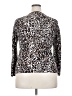 Rafaella 100% Cotton Animal Print Ivory Blazer Size 2X - photo 2