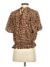 Maurices 100% Rayon Animal Print Brown Short Sleeve Blouse Size XXL - photo 2