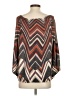 Chico's Chevron-herringbone Brown 3/4 Sleeve Blouse Size S - photo 2