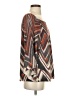 Chico's Chevron-herringbone Brown 3/4 Sleeve Blouse Size S - photo 4