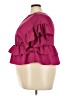 Shein Curve 100% Polyester Burgundy Short Sleeve Blouse Size 4X - photo 5
