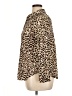 1901 100% Cotton Animal Print Brown Long Sleeve Blouse Size XL - photo 5