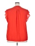 Chaus 100% Polyester Orange Short Sleeve Blouse Size XXL - photo 2