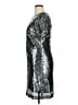 Ann Taylor 100% Polyester Metallic Silver Cocktail Dress Size 14 - photo 5