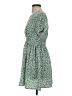 Shein 100% Polyester Print Green Casual Dress Size 4 - photo 5