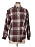 Talbots 100% Cotton Plaid Burgundy Long Sleeve Button-Down Shirt Size L - photo 1