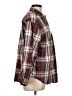 Talbots 100% Cotton Plaid Burgundy Long Sleeve Button-Down Shirt Size L - photo 4
