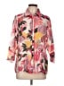 Creation Tropical Pink 3/4 Sleeve Button-Down Shirt Size L - photo 1
