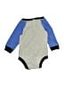 Charlie Rocket Color Block Blue Long Sleeve Onesie 0-3 MO / 3 MO - photo 2