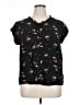 Buffalo by David Bitton 100% Viscose Floral Black Short Sleeve Blouse Size XL - photo 1