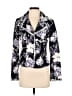Elie Tahari Print Purple Black Jacket Size XS - photo 1