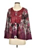 One World Burgundy Long Sleeve Blouse Size S - photo 1