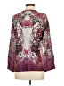 One World Burgundy Long Sleeve Blouse Size S - photo 2