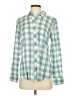 Talbots Checkered-gingham Teal Long Sleeve Button-Down Shirt Size S - photo 1