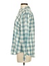 Talbots Checkered-gingham Teal Long Sleeve Button-Down Shirt Size S - photo 5