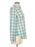Talbots Checkered-gingham Teal Long Sleeve Button-Down Shirt Size S - photo 4