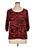 Star Vixen Red 3/4 Sleeve Top Size 1X - photo 1