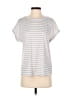 Shein Stripes Silver Short Sleeve T-Shirt Size S - photo 1
