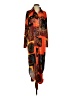 Unbranded Print Orange Casual Dress Size 4 - photo 1