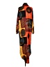 Unbranded Print Orange Casual Dress Size 4 - photo 2