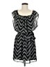 Lily Rose 100% Polyester Chevron-herringbone Black Casual Dress Size M - photo 1