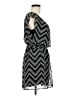 Lily Rose 100% Polyester Chevron-herringbone Black Casual Dress Size M - photo 4