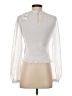 Laundry by Shelli Segal Solid White Silver Long Sleeve Blouse Size S - photo 2