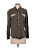 Millau 100% Rayon Brown Long Sleeve Button-Down Shirt Size S - photo 1