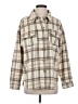 LA Hearts 100% Polyester Plaid Tan Long Sleeve Blouse Size XS - Sm - photo 1