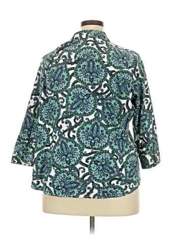 212 Collection 3/4 Sleeve Button-Down Shirt (view 2)