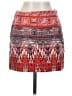 H&M Print Red Casual Skirt Size 4 - photo 1