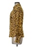 A Line 100% Polyester Animal Print Gold Long Sleeve Blouse Size 6 - photo 5