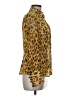 A Line 100% Polyester Animal Print Gold Long Sleeve Blouse Size 6 - photo 4