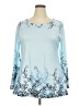 Unbranded 100% Polyester Blue Long Sleeve Blouse Size 2X - photo 1