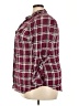 Torrid 100% Rayon Plaid Burgundy 3/4 Sleeve Button-Down Shirt Size 3X Plus (3) - photo 5