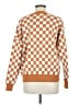 Staccato Checkered-gingham Orange Pullover Sweater Size M - photo 2