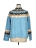 CeCe Chevron-herringbone Blue Pullover Sweater Size XL - photo 1
