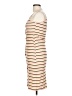Ally B Stripes Tan Casual Dress Size 10 - photo 5