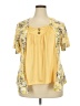 Unbranded Yellow Short Sleeve Blouse Size 2X - photo 1